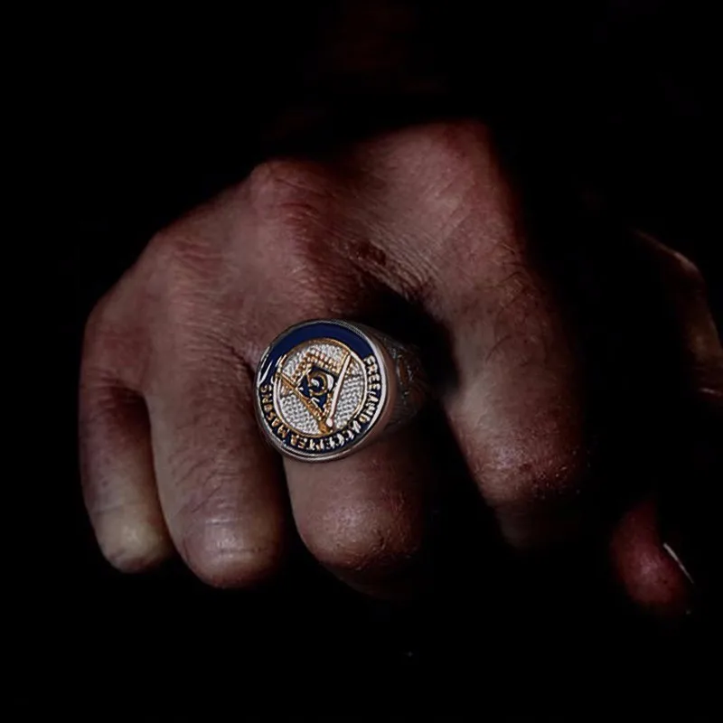 Кольцо масоны с синими иконами кольцо масонами|Кольца| |