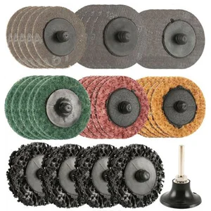 Набор шлифовальных дисков 34 шт. + держатель 1 шт., 2 дюйма, роликовые запорные диски типа R, абразивные накладки