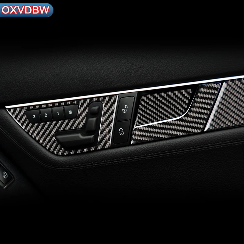 

Для mercedes C class w204 интерьера литье углеродное волокно сиденье Кнопка регулировки Автомобильная наклейка «Доберман» двери Панель отделочные ...