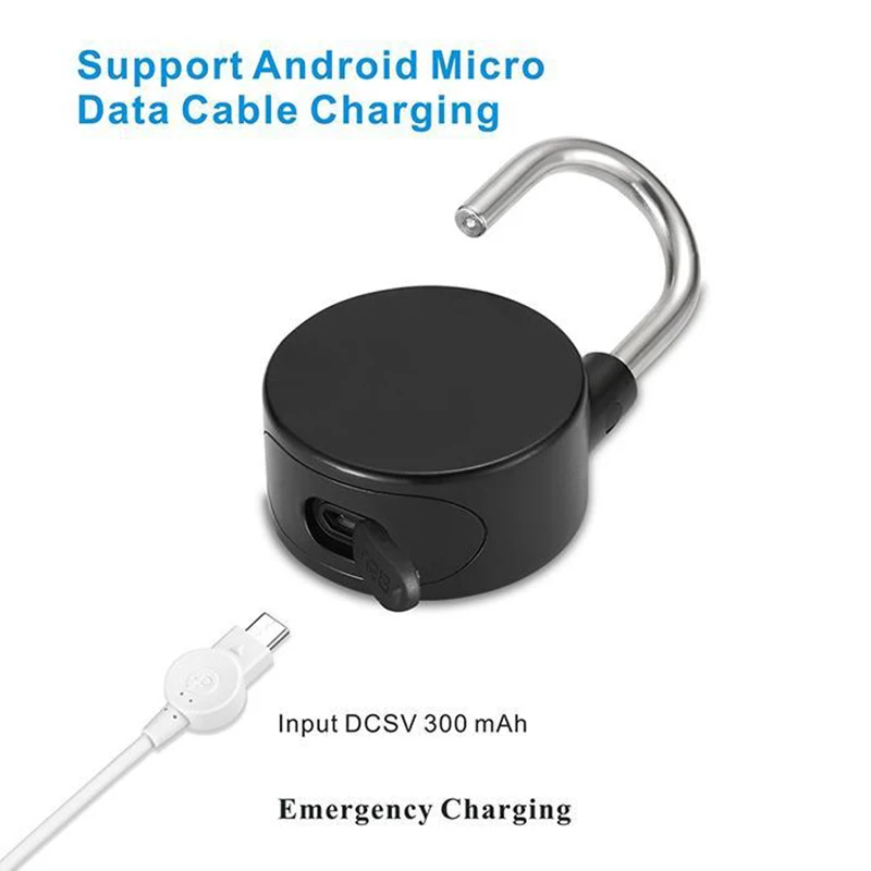 Waterproof Keyless Portable Bluetooth Smart Fingerprint Lock Padlock Anti-Theft Ios Android App Control Door Cabinet | Безопасность и