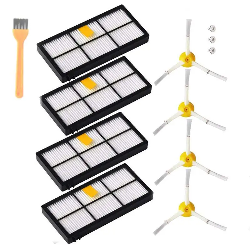 Accessories for iRobot Roomba 800 &amp 900 Series Vacuum Cleaner Replacement Parts with 4 x Filters Side Brushes 1 Cleanin | Бытовая
