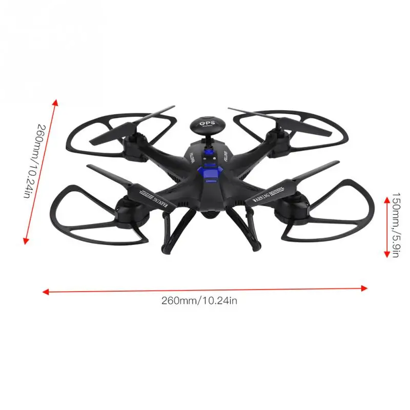X191 GPS Drone 2 мегапиксельная Wifi FPV HD камера 4 ГГц барометр Безголовый режим 6 осевой