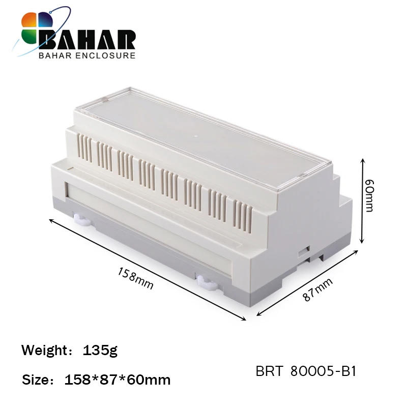 4PCS/lot plastic din rail enclosure abs boxes for electronic projects circuit housing junction box PLC case 158*87*60mm | Обустройство