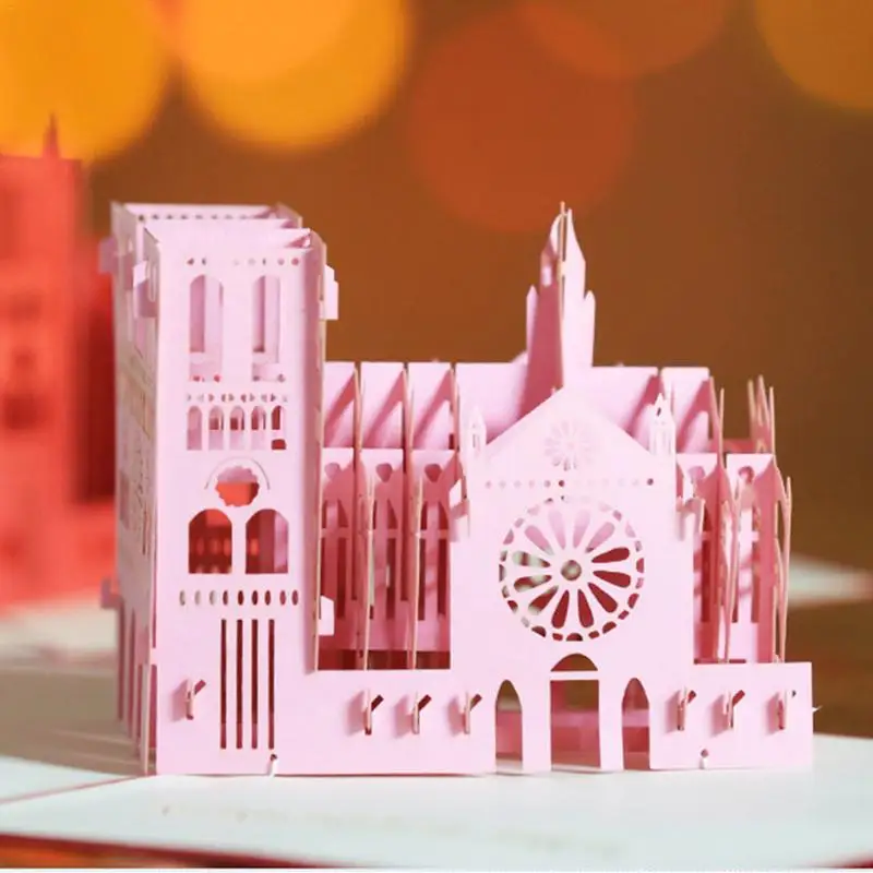3D карточки инновационные стереоскопические Нотр-дама в стиле ретро | Дом и сад