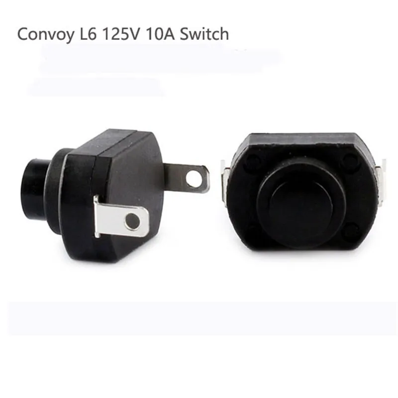 1 шт. конвой L6 фонарик 125 В 10A переключатель высокого тока для костюм DIY фонарей