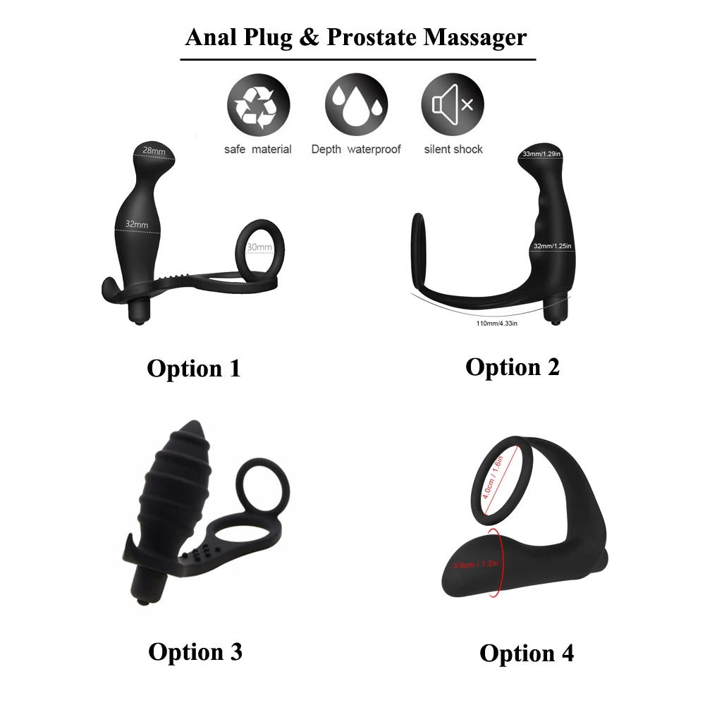 Анальные секс игрушки силиконовый фаллоимитатор массажер простаты Анальная