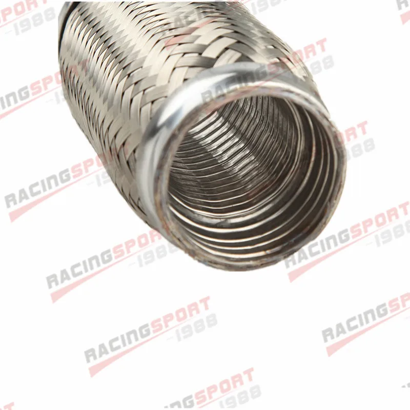 

2" (51mm) ID 6" Length Stainless Steel Interlock Exhaust Flex Pipe Connector