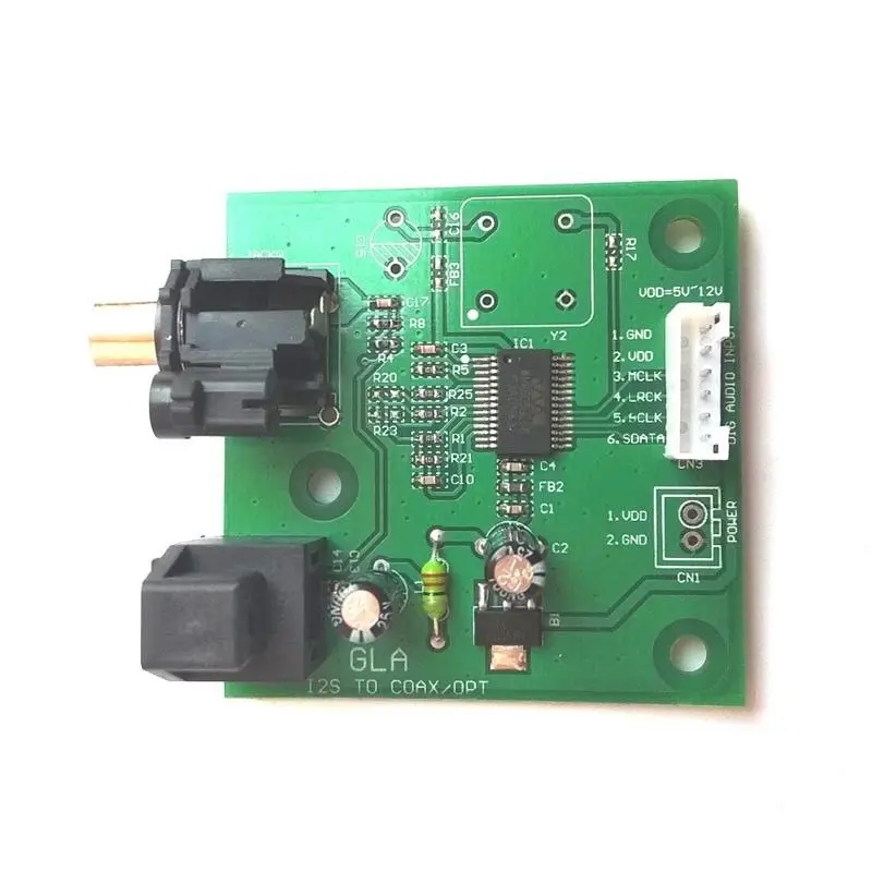 Коаксиальный выход I2S на SPDIF/вход IIS коаксиальный постоянный ток 5 В-12 в поддержка
