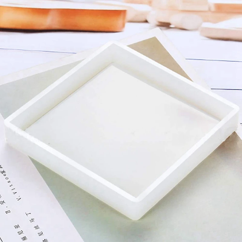 Silicone Coaster Molds Resin Mold Clear Epoxy For Casting With Concrete Cement And Polymer Clay (4 Pac | Дом и сад