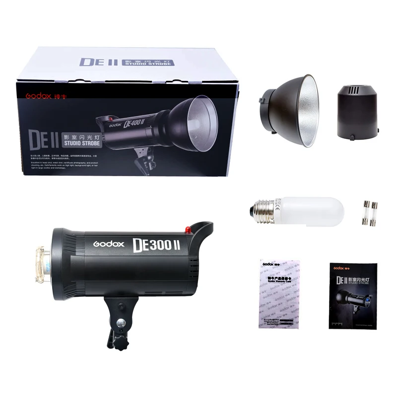 Godox DE300II 300Ws стробоскопическая вспышка моделирующая Лампа 5600K Цветовая