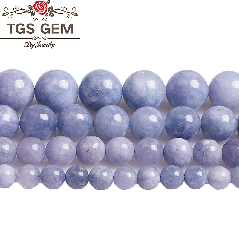 Бусины Из Натурального ангелита круглые нефрит халцедон 6 8 10 12 мм - купить по