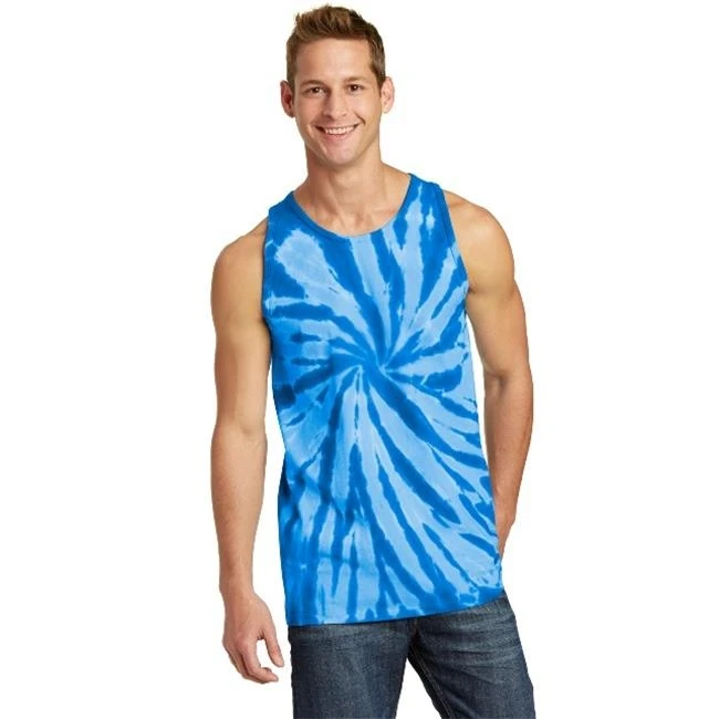 Port & Co PC147TT майка с принтом Tie Dye Королевского синего цвета очень большая|Мужские