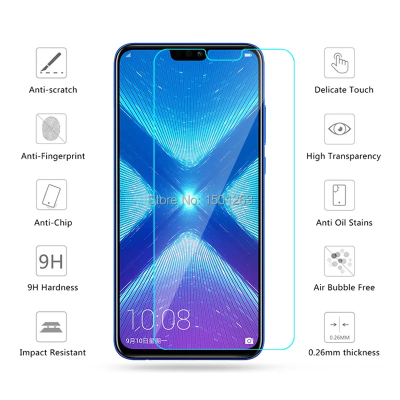 Закаленное Стекло для huawei Honor 8X6 5 &quotЭкран протектор 8X8 X Чехол закаленное защитное