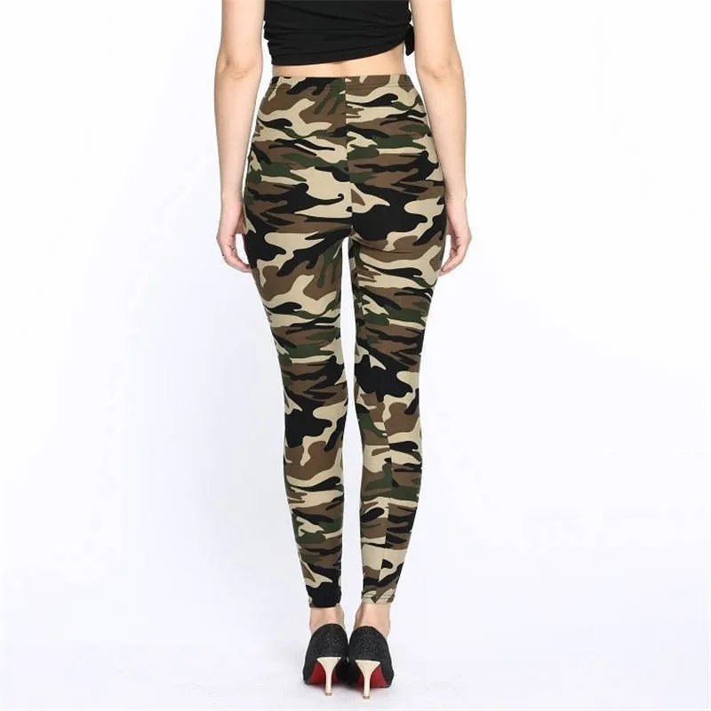 Women Camouflage Print Gym Legging New High Waist Fitness Yoga Pants Elastic Sports Leggings Female Training Energy Tights | Спорт и