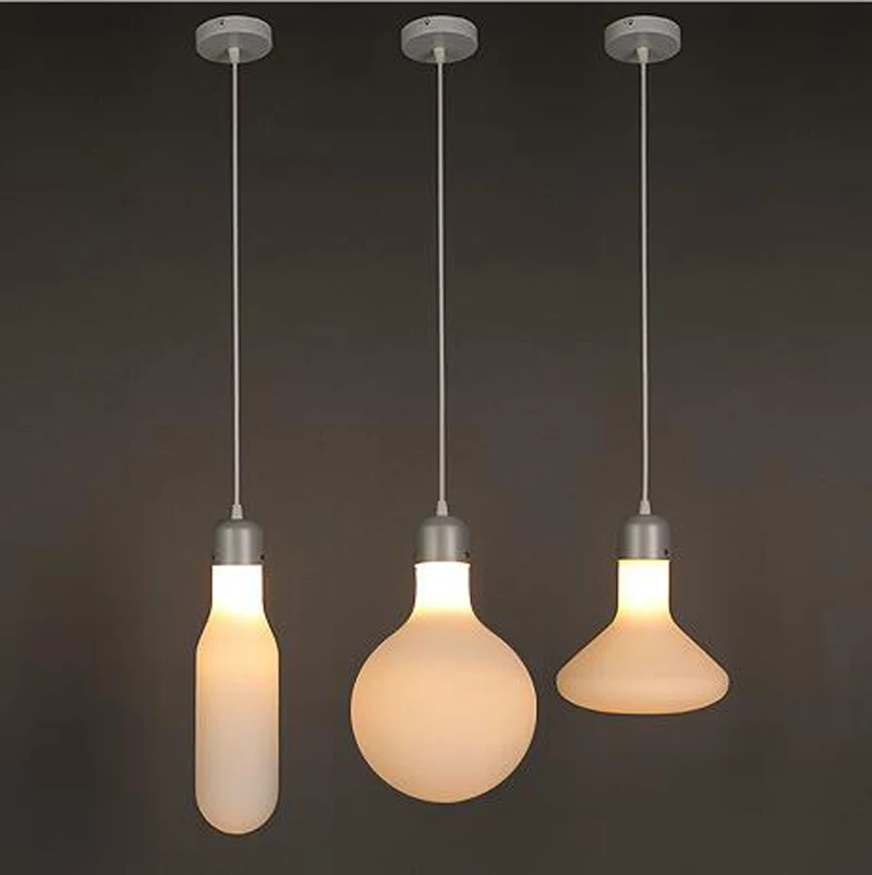 LED Creative Lights for Bar coffee shop Simple fish wire iron droplight Experimental bottle Chandelier | Освещение