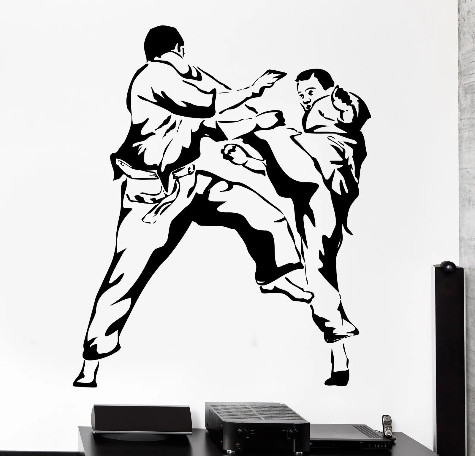 Спорт каратэ боевых искусств истребитель виниловая наклейка|vinyl decal|wall stickerwall sticker