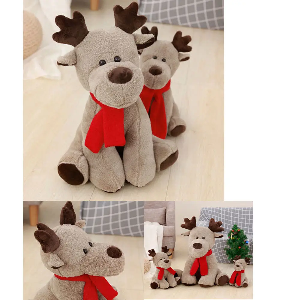

28CM Xmas New Christmas Elk Doll Plush Toy Christmas Child Doll Xmas Gifts