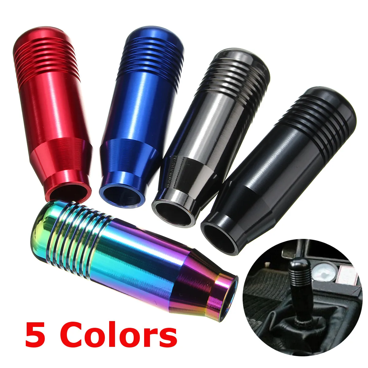 

Car Gear Shift Knob Universal Aluminum Alloy Manual Transmission Gear Stick Shift Shifter Lever Knob
