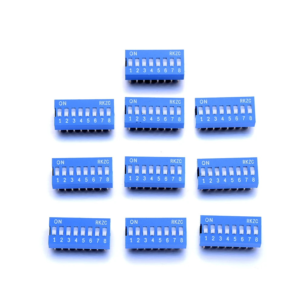 Новинка 10 шт. 2 54 мм 2x8pins синий DIP переключатель постоянный ток 24 В 50 мА