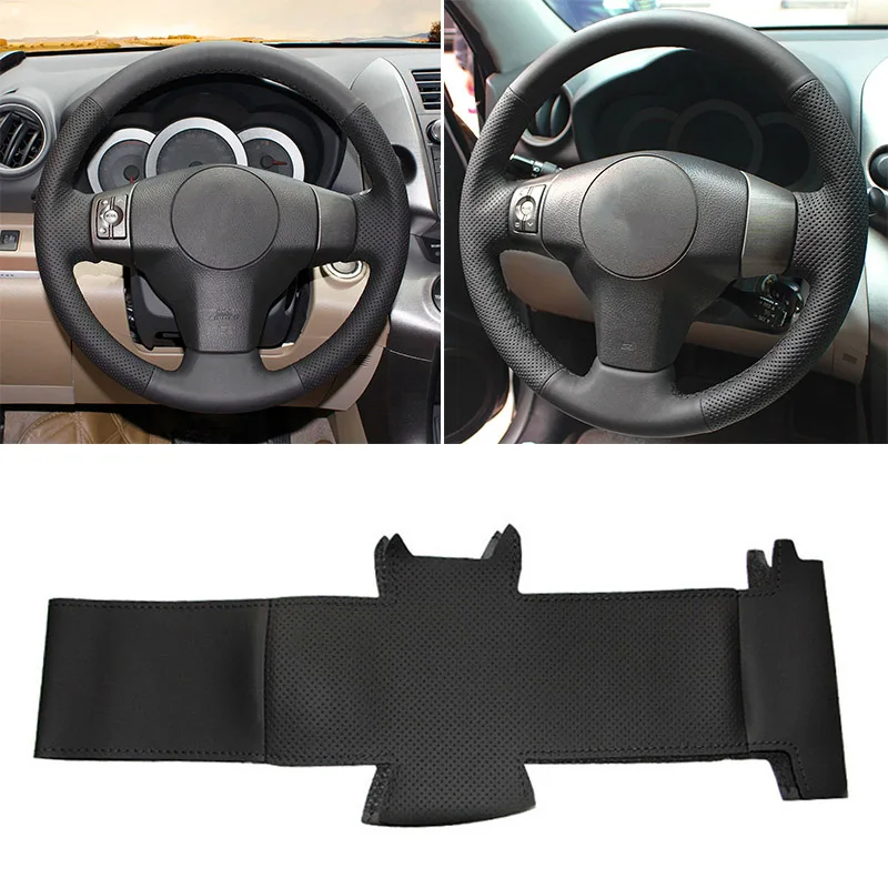 Кожаная оплётка рулевого колеса Крышка для Toyota RAV4 Vios Yaris Scion XB 2008 Кожа|Контроллеры|