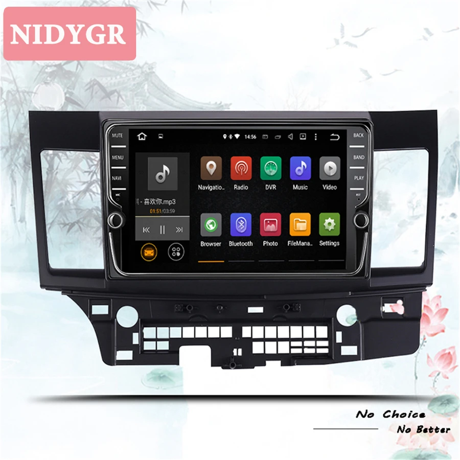 Автомобильный мультимедийный dvd плеер 8 ядер 4 + 64 ГБ android 10 0 2 din для MITSUBISHI LANCER 2007 2016