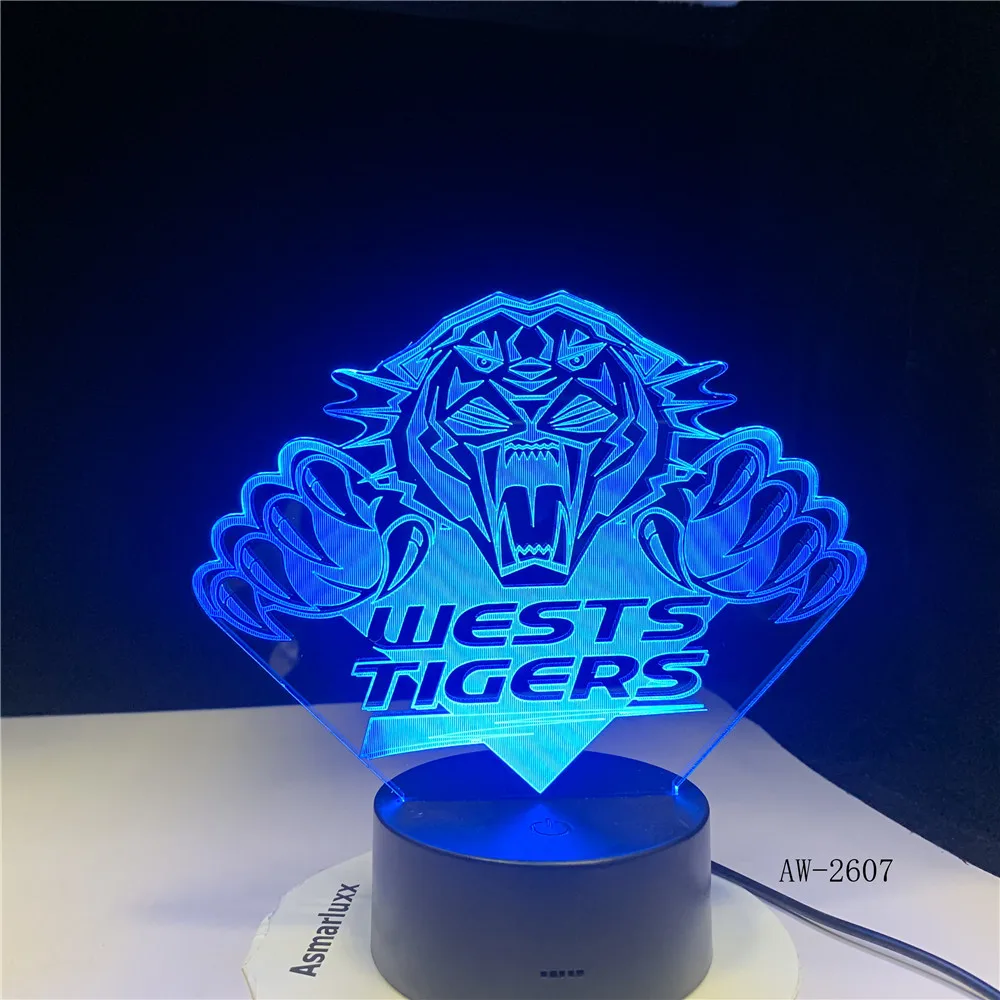 3D светодиодный ночсветильник в виде жилета Tiger Team 7 цветов с USB-портом | Лампы и