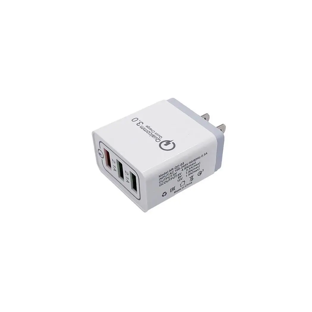 Прочный практичный портативный 3 USB порта быстрое зарядное устройство 220 В Тип ЕС