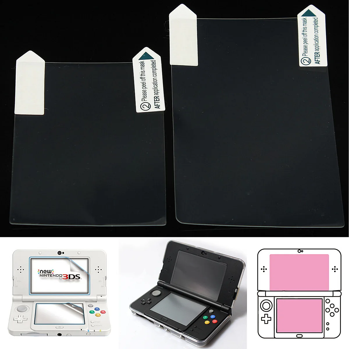 3 в 1 прозрачная верхняя и нижняя ЖК пленка для новой защитной пленки 3DS Up +