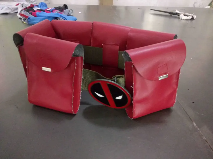 Красная леди marvel Дэдпул костюм пряжки ремня Косплей Аксессуары для взрослых тушь