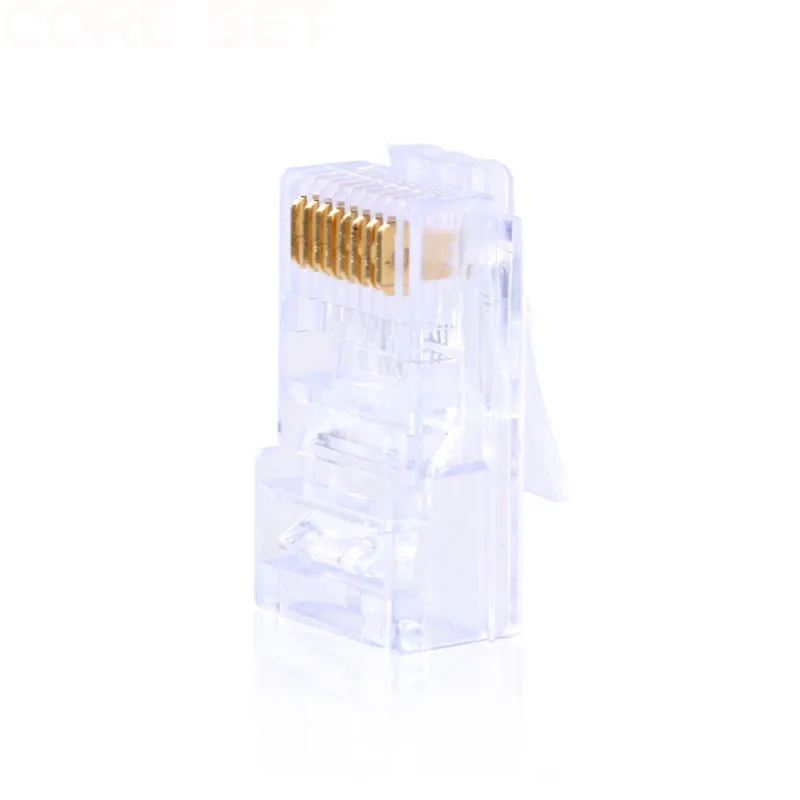 Позолоченные сетевые кабели RJ45 Модульный штекер Cat5 CAT5e разъем 8P8C utp