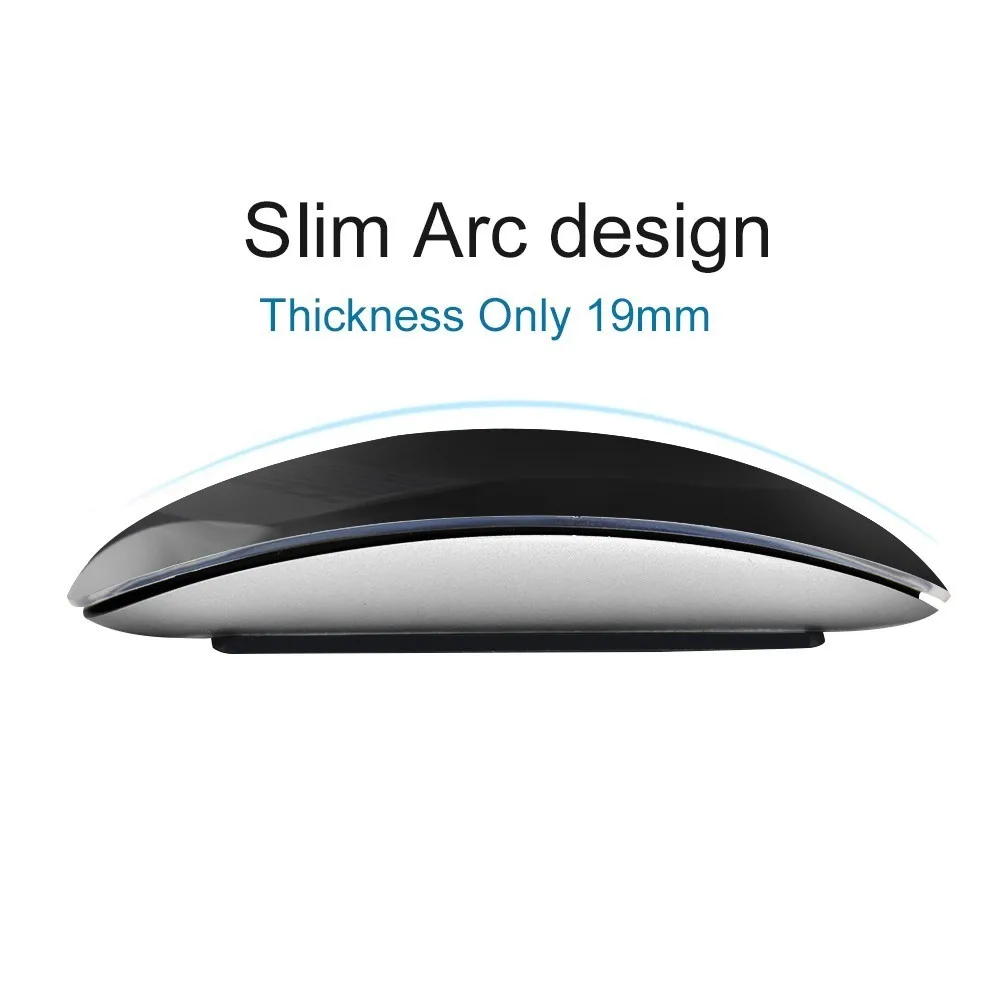 Беспроводная мышь Bluetooth Compute Touch Scroll Arc Mice 1600DPI тонкая оптическая для Apple компьютера