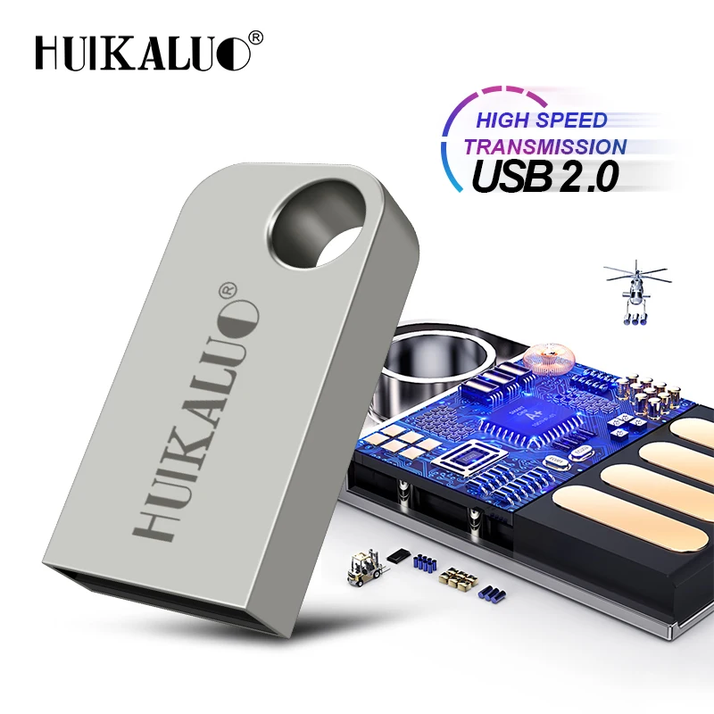 Huikaluo USB 2 0 Мини металлический портативный флеш накопитель 8 ГБ 16 32 64 флешка диск