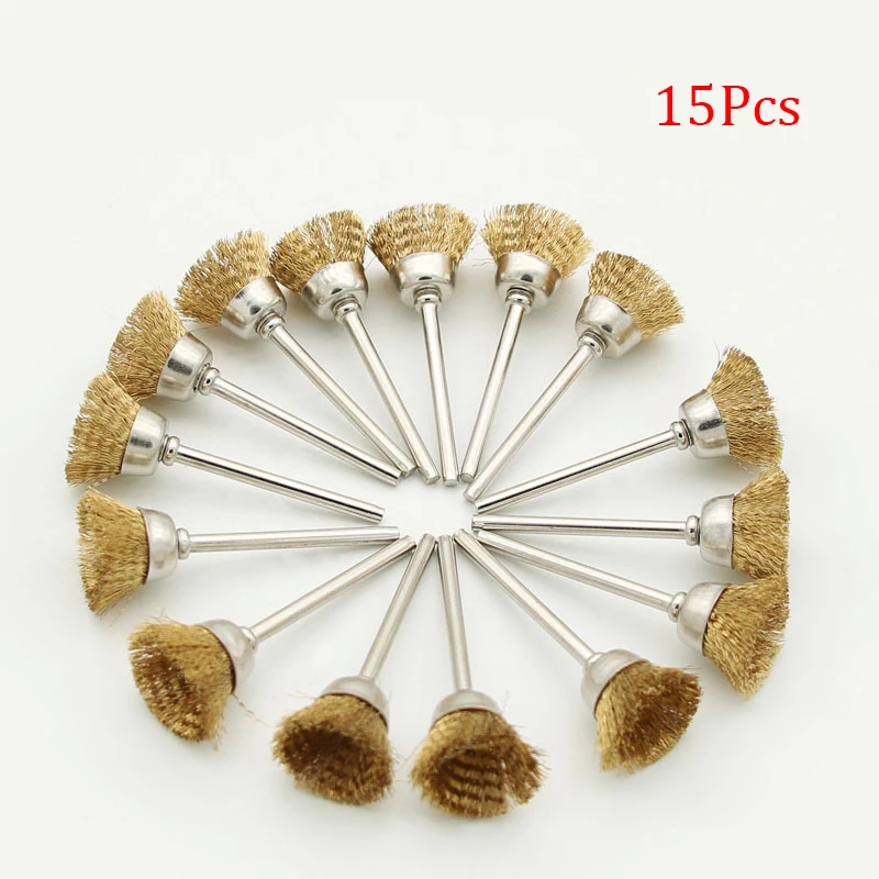 45 шт. щетка из медной проволоки полировки колеса с хвостовиком для роторный