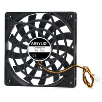 ultra thin 12mm thickness 12012012mm 12v desktop computer host ultra quiet fan with speed 12cm chassis cooling fan 12012