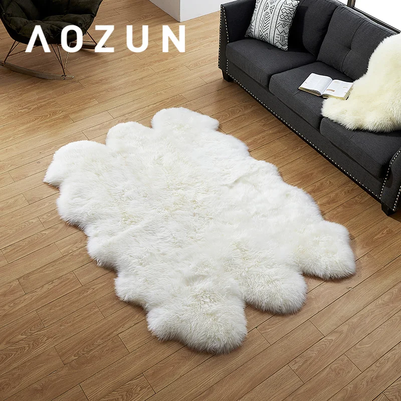 AOZUN 6P натуральный ковер из овчины для домашнего декора 100% овечья кожа в гостиную