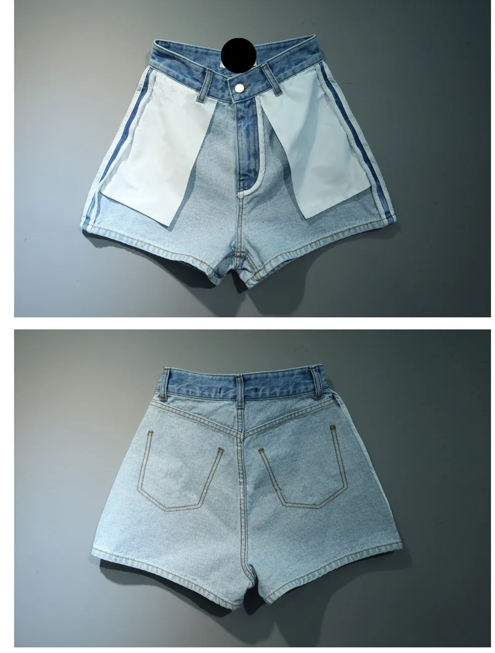 Streetwear Summer Women Denim Shorts 2019 New Arrival High Waist Wide Leg Jeans Blue Short Femme hot jeans |
