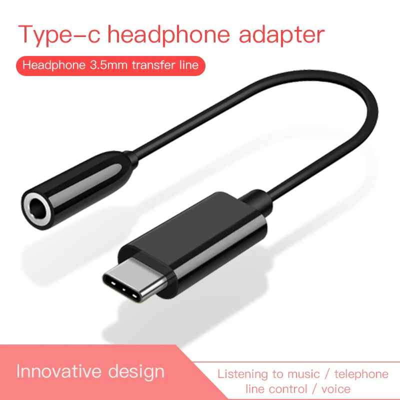 Type-C To 3.5mm Earphone Cable Adapter AUX Headphones for Huawei Mate 20 P30 Pro Xiaomi Mi 6 8 9 SE Audio | Мобильные телефоны и