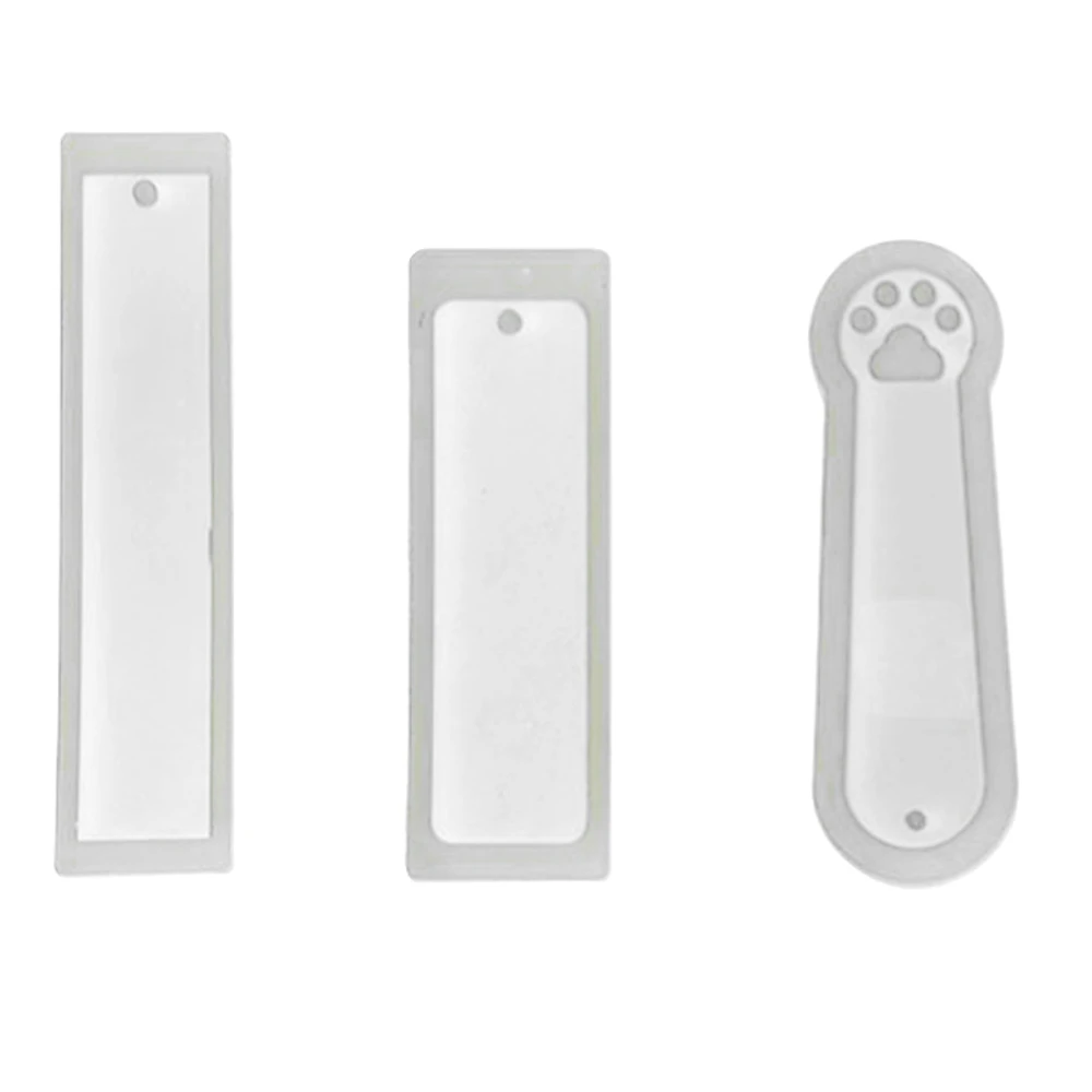 

New-3 Pcs Diy Bookmark Mould Making Epoxy Jewelry Diy Craft Silicone Transparent Mold