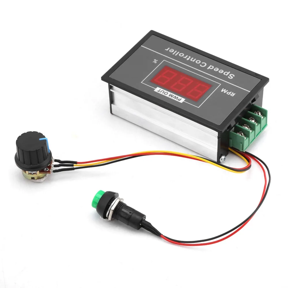 30A Digital LED Display 0~100% adjustable DC 6V 12V 24V 36V 48V Motor Speed Controller PWM Start Stop Switch Control Tool | Обустройство