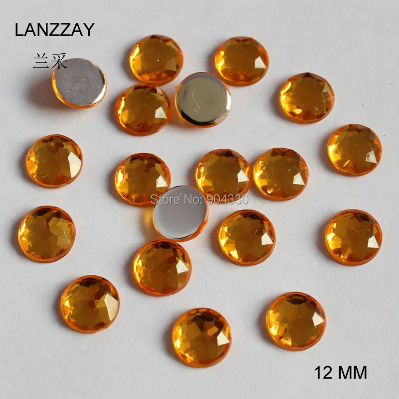 LANZZAY 200 шт. смешивания цветов 12 мм круглый горный хрусталь треугольные граненые