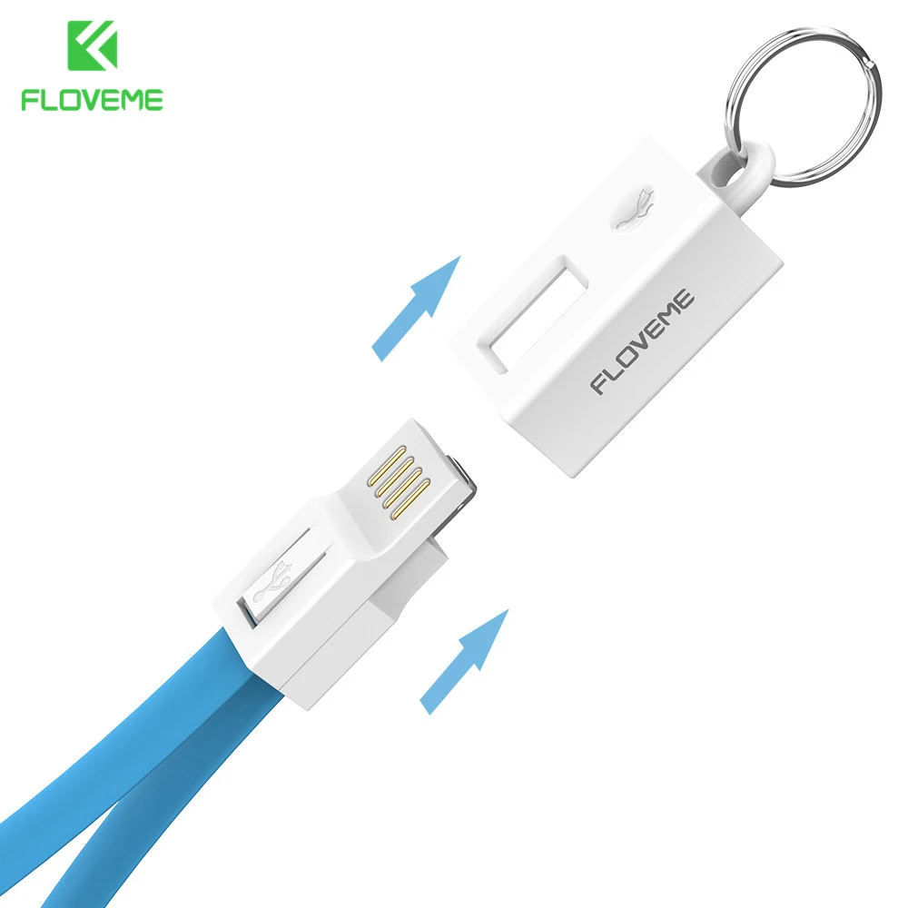 FLOVEME портативный брелок Micro USB кабель для Samsung Galaxy S7 Xiaomi Redmi 4X Note 4 телефон зарядное