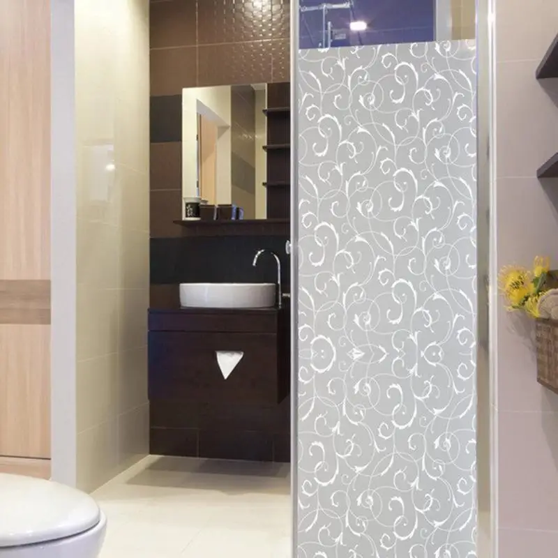 Windows Frosted Glass Film Lectrostatic Glue-free Privacy Stained Bathroom Shading Sun Protection Mirror | Дом и сад