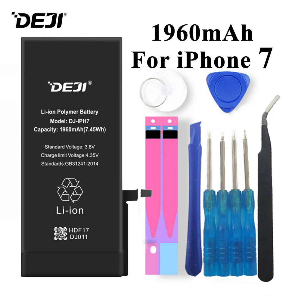 Аккумулятор Deji для iPhone SE 7 Plus 7/7P 1800-3410 мАч встроенный литий-полимерный аккумулятор
