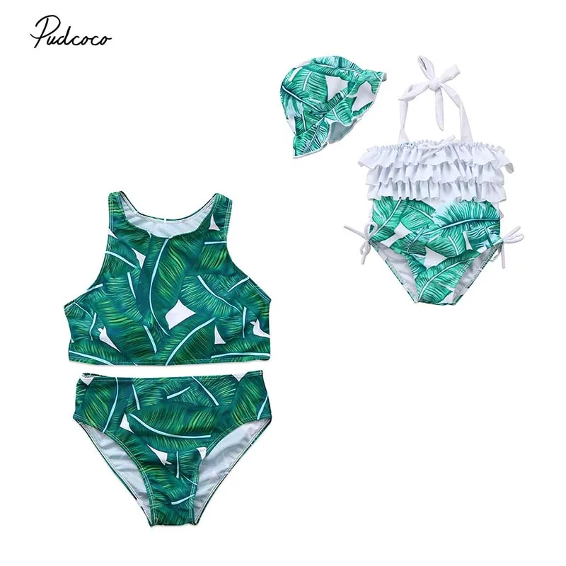 Женский купальник-танкини с оборками комплект бикини из 2 предметов для мамы и
