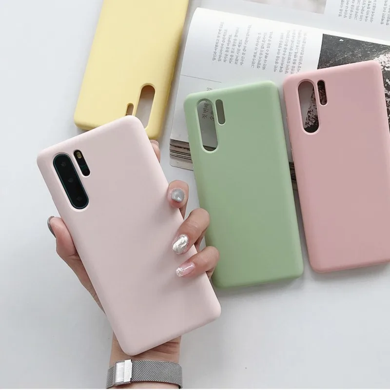 Роскошный мягкий жидкий силиконовый чехол для Huawei P30 Pro Sillicon с полной защитой