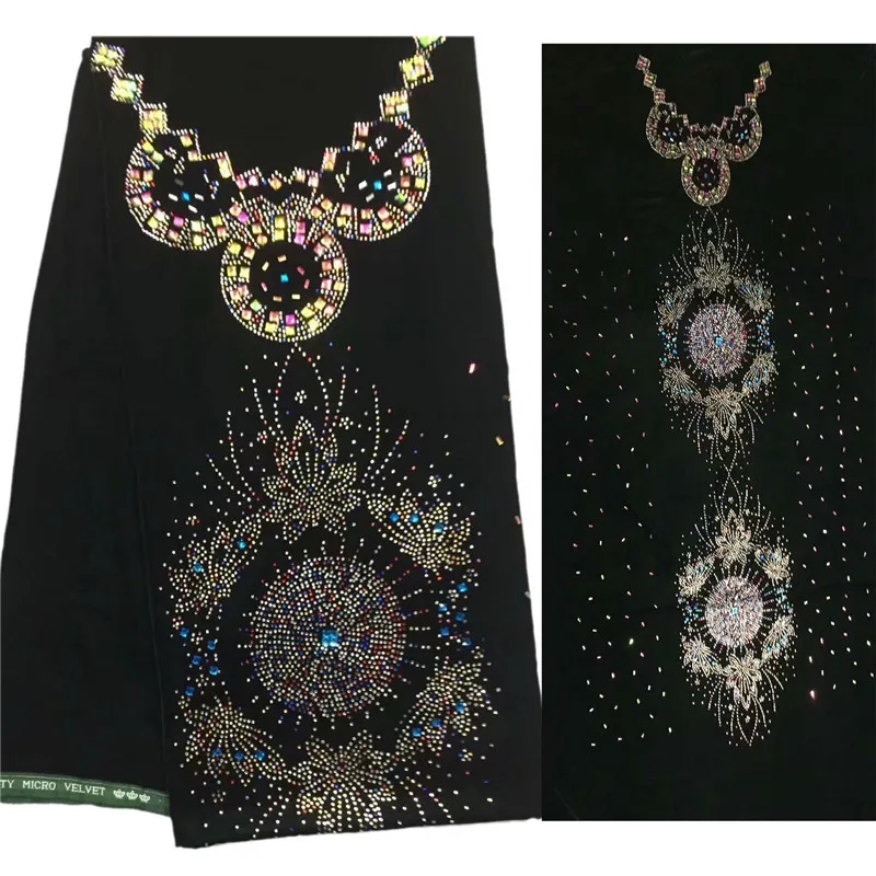 Распродажа! Загадочный узор с разноцветными камнями и бусинами бархатное