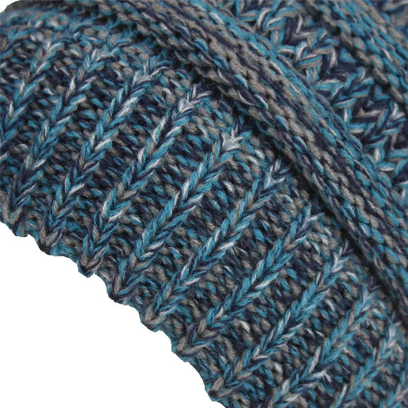 Stretch Knit Hat High Bun Ponytail Beanie Winter Warm Hole Cap Mom and Kid Hats | Детская одежда и обувь