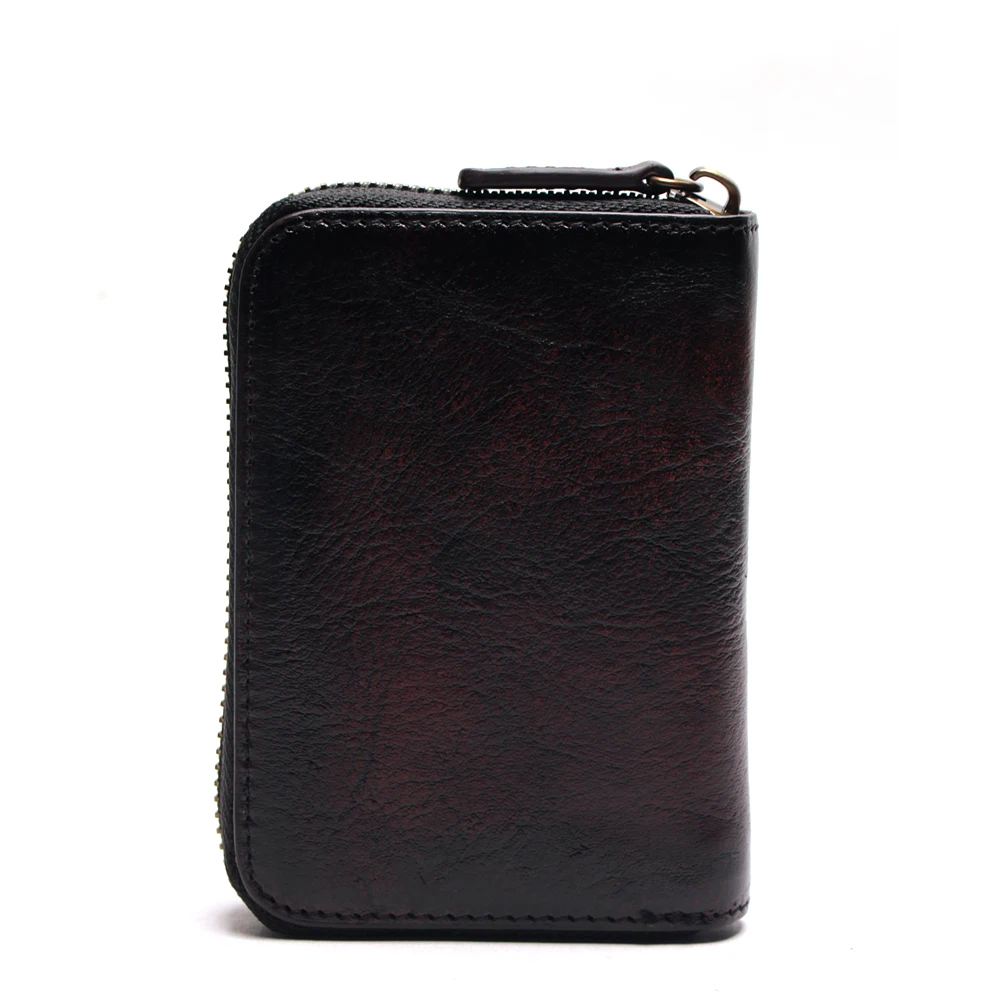 Кожаный деловой бумажник в стиле ретро с кармашком для кредитных карт