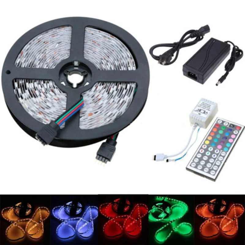 5 M 300 светодиодный SMD 2835 5050 RGB гибкий линейный свет + пульт DC 12 V Питание Pro | Лампы и