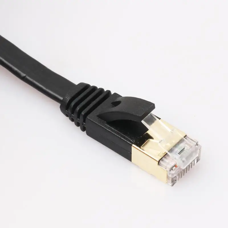 10 гигабитный плоский Ethernet Кабель для домашнего офиса CAT 7 RJ45 сетевой Lan кабель